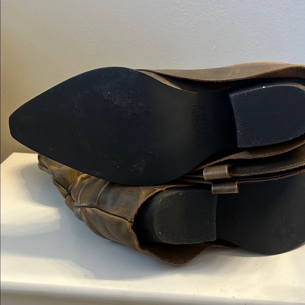 Crown vintage Dark Brown Leather Boots - Picture 5 of 10